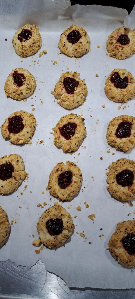 Cookies on a baking sheet