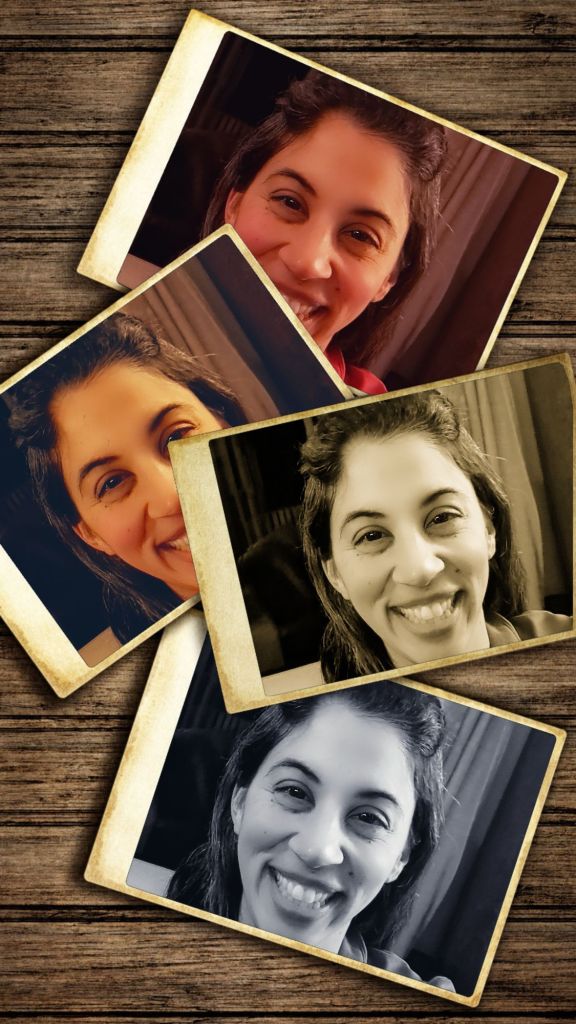 A headshot of Bradlee in 4 overlapping polaroids